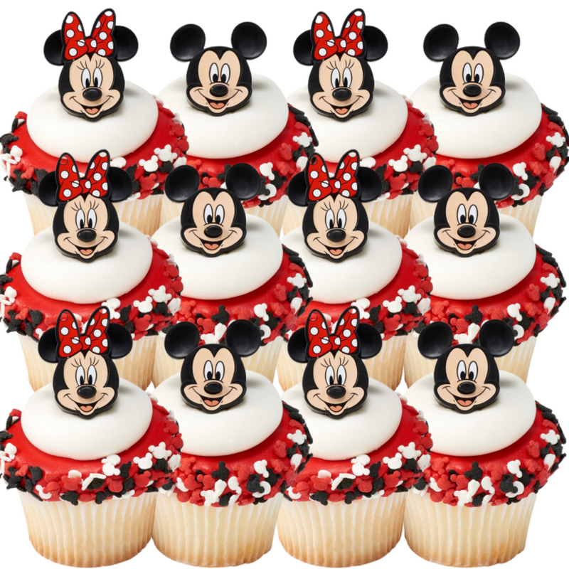Minnie Mouse Cupcake Decoration Topper Rings -12ct