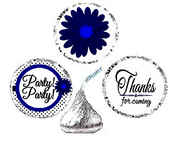 216ct Navy Party Party Party Favor Hersheys Kisses Candy Decoration Stickers - Labels