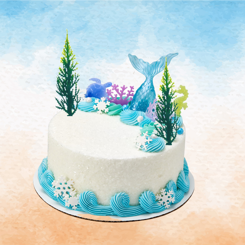 6pack Under the Sea Water Tree Plant Cake - Cupake Decoration Toppers