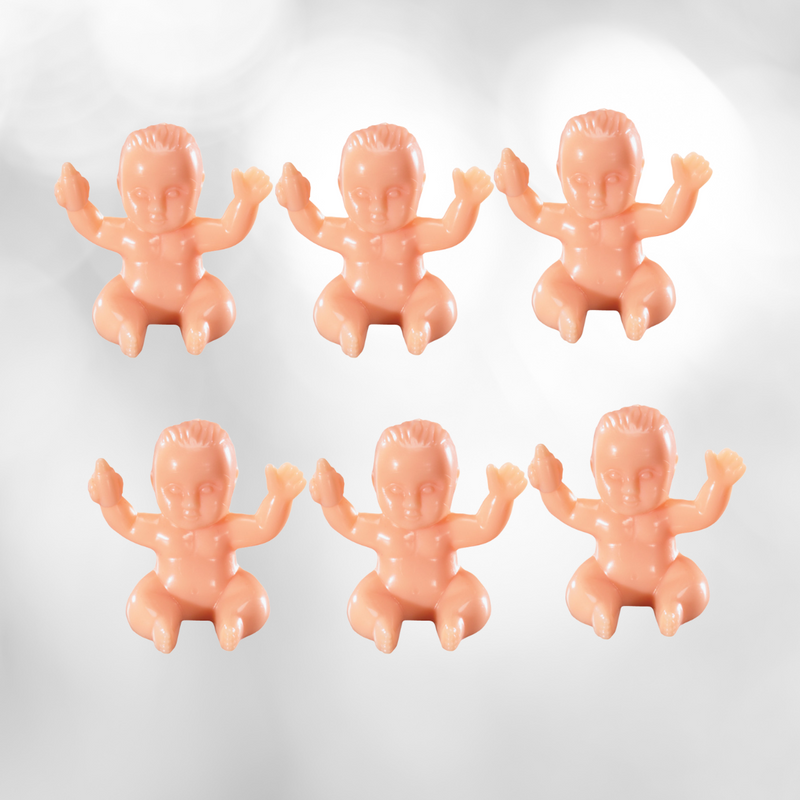 6pc Fat King Babies Cake Cupcake Food Decoration Topper (1.25 inch)