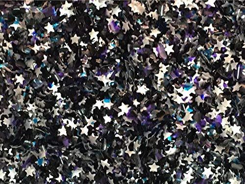 Galaxy Universe Space Glitter Flakes With Gold Stars Metallic Edible Shimmer Sparkle Glitter For Cakes And Cupcakes 2oz Jar