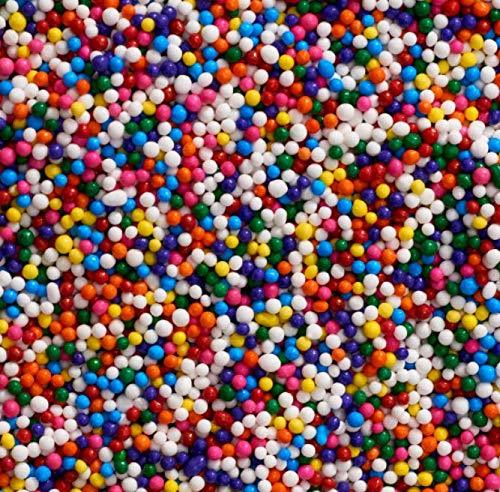 Rainbow Nonpareils Bake In Sprinkle On Edible Confetti Sprinkles Toppings For Cake Cookie Cupcake Icecream Donut 4oz