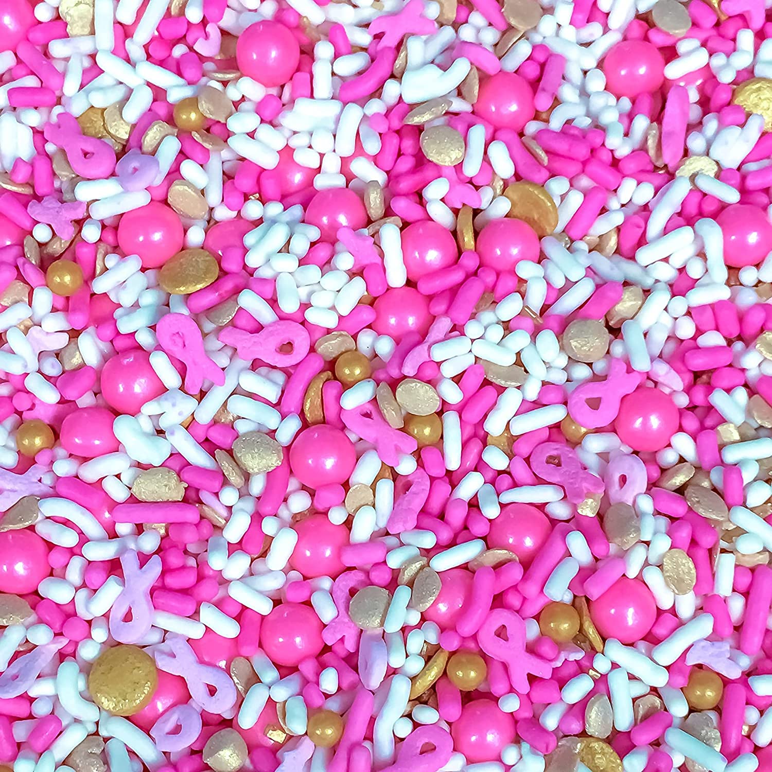 Breast Cancer Cupcake Cake Decoration Confetti Sprinkles Cake Cookie I –  CakeSupplyShop