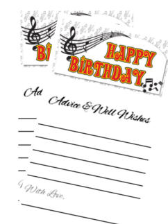 Happy Birthday-Music Notes Advice Cards -40pk