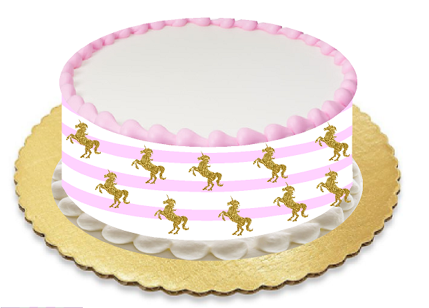 Unicorn Edible Border Cake Decoration Ribbon Cake Wrap