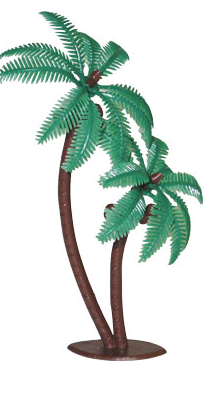 12pack Coconut Palm Tree Cake - Cupake Decoration Toppers