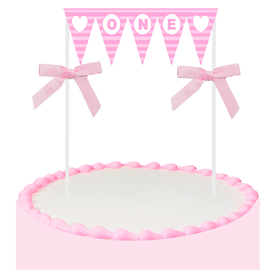 1st Birthday - Anniversary Cake Food Decoration Bunting Banner Topper