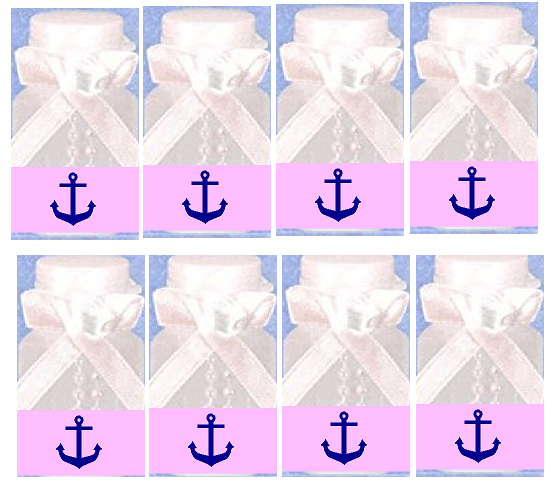 Anchor Pink and Blue 24pack Mini Bubbles