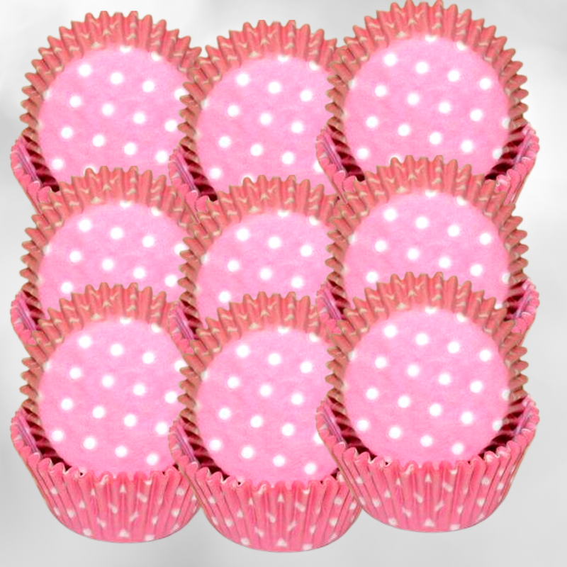 Light Pink & White Polka Dot Cupcake Liners Baking Cups -50pack