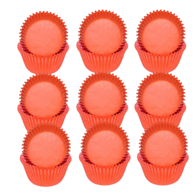Orange Solid Colored Cupcake Liners Baking Cups -50pack