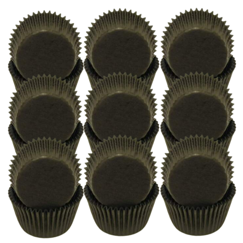 Black Solid Colored Cupcake Liners Baking Cups -50pack