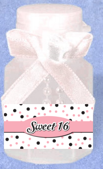 Sweet 16 12pack Mini Bubble Favors