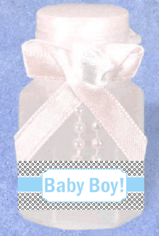 Baby Boy Blue Circles 12pack Mini Bubble Favors