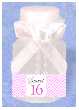 Sweet Sweet 16 12pack Mini Bubble Favors