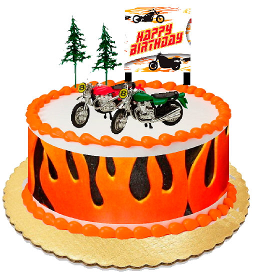 Motorcycle Motor Bike Cake Decoration Topper Toys Kit
