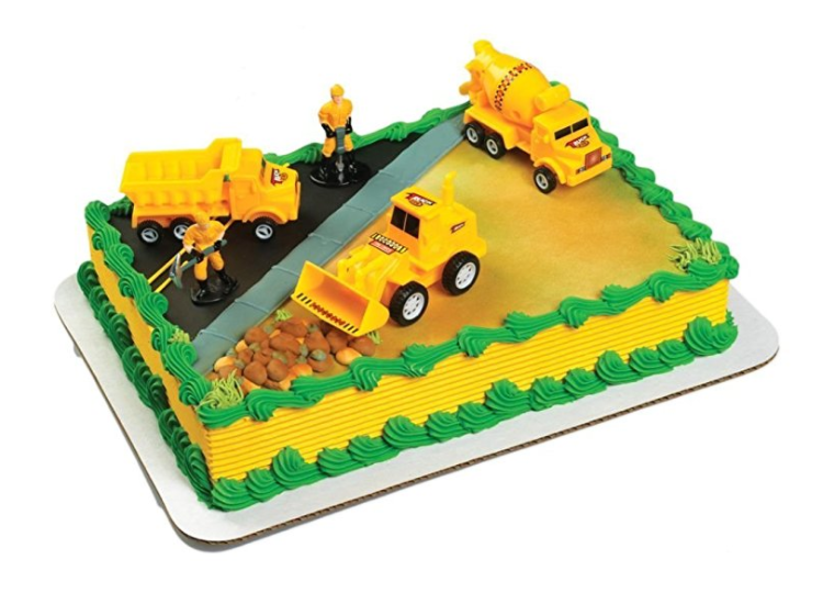 Construction Cake Topper Toy Decorations