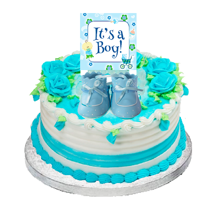 BAby Boy Booties Cake Decoration Topper Kit