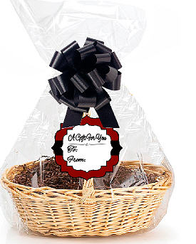 Dark Red 2Pack Designer Cello Bags - Tags - Bows Cellophane Jumbo Gift Basket Packaging Bags Flat 30" x 40"