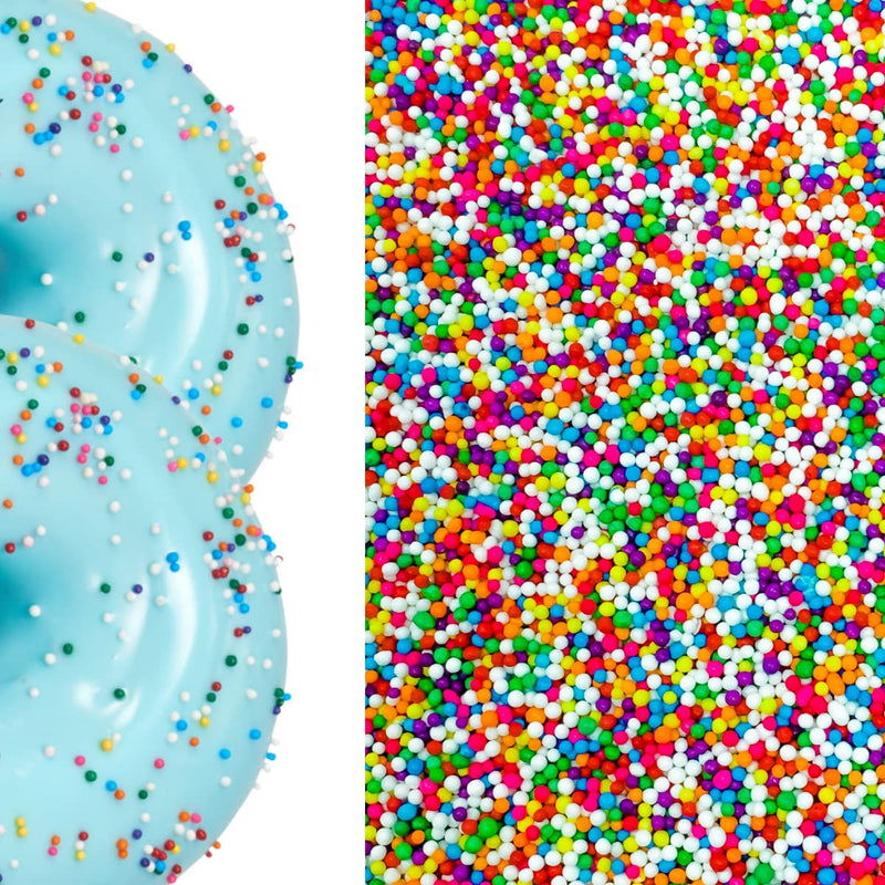Rainbow Nonpareils Bake In Sprinkle On Edible Confetti Sprinkles Toppings For Cake Cookie Cupcake Icecream Donut 4oz