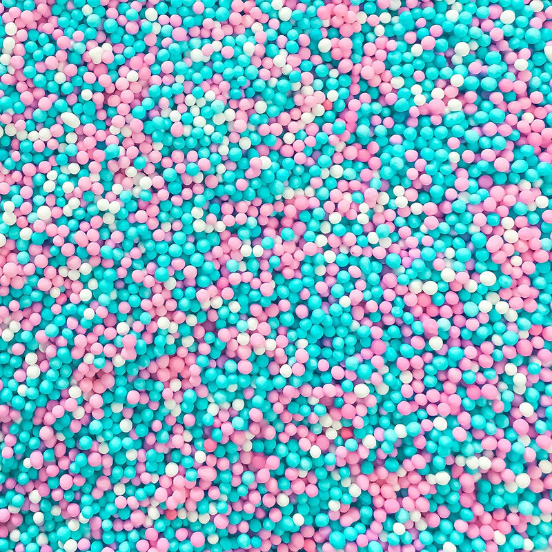 Gender Reveal Baby Blue Pink White Nonpareils Bake In Sprinkle On Edible Confetti Sprinkles Toppings For Cake Cookie Cupcake Icecream Donut 4oz