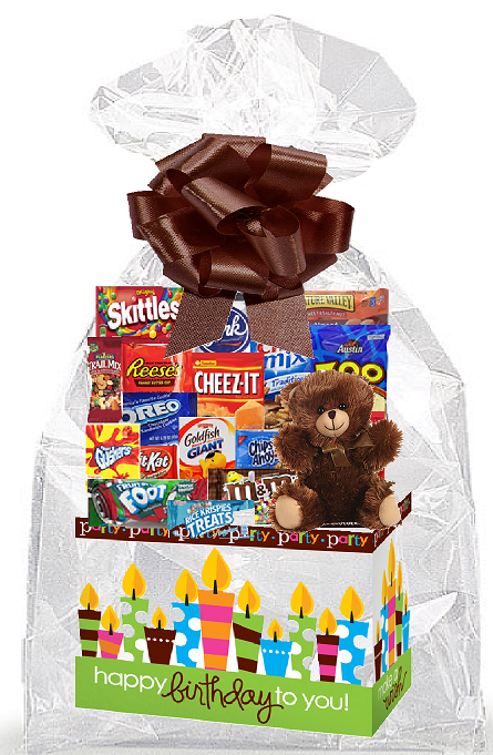 Happy Birthday To You Thinking Of You Cookies, Candy & More Care Package Snack Gift Box Bundle Set