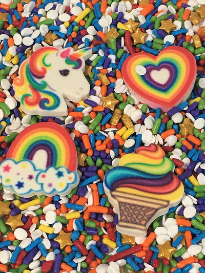 End Of The Rainbow Cupcake Cake Decoration Confetti Sprinkles Cake Cookie Icecream Donut Jimmies Quins 6oz