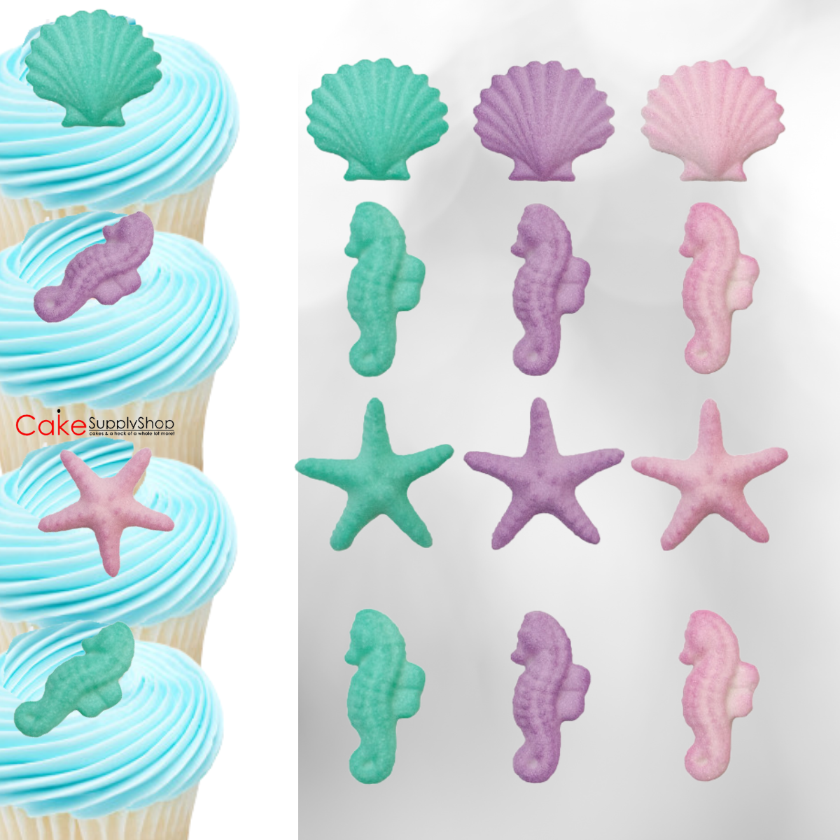 The Little Mermaid Edible Cupcake Toppers (12 Images) Cake Image