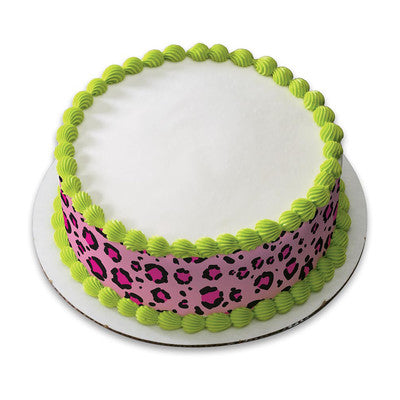 Hottie Spots Pink Birthday Peel  & STick Edible Cake Topper Decoration for Cake Borders