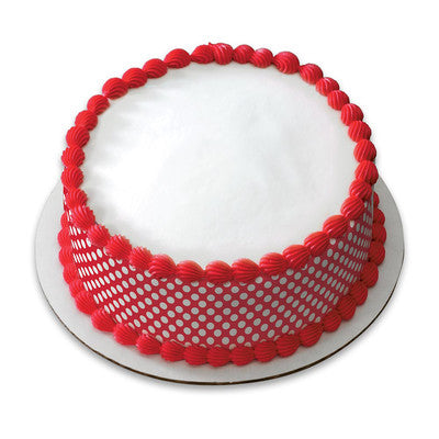 Red Polka Dots Birthday Peel  & STick Edible Cake Topper Decoration for Cake Borders