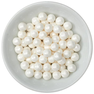 White Round Edible Beading Pearls Cupcake Cake Decoration Confetti Sprinkles 4oz
