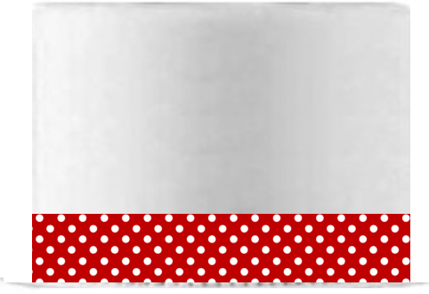 Red and White Polka Dot Edible Cake Decoration Ribbon