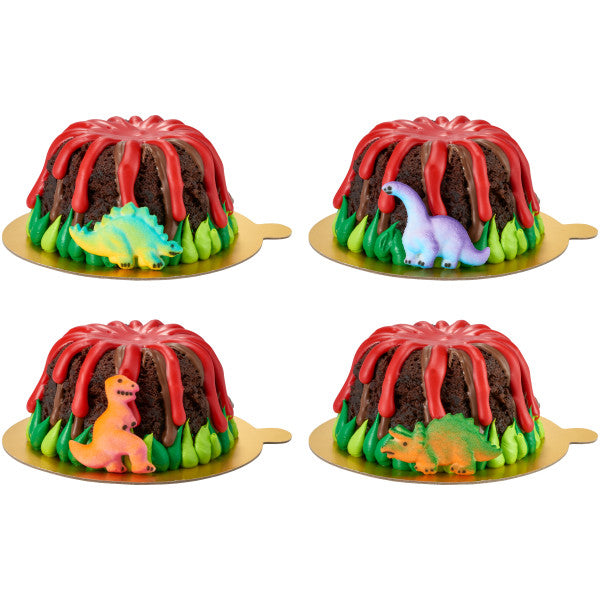 Dinosaur Edible Dessert Toppers Cake Cupcake Sugar Icing Decorations -12ct