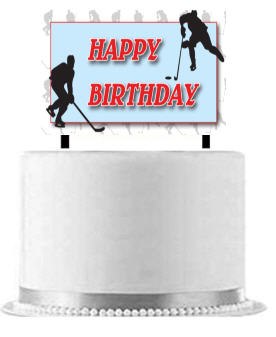 Ice Hockey Cake Decoration Banner