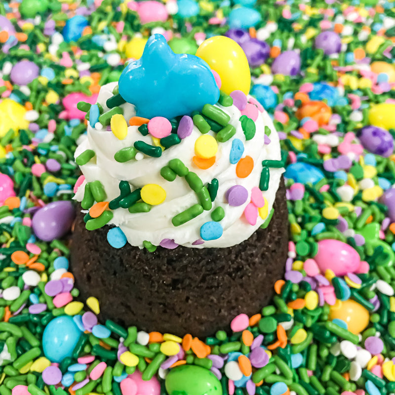 Easter Speckled Eggs and Bunnies Candy Cupcake Cake Decoration Confetti Sprinkles Cake Cookie Icecream Donut Jimmies Quins 6oz