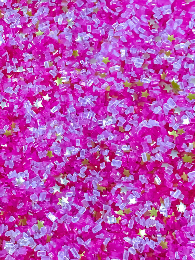 Gold White Pink Stars Sparkling Coarse Texture Edible Cake Cookie Cupcake Cocktail Icecream Donut Sparkle Colored Sugar Gemstone Crystals 6oz