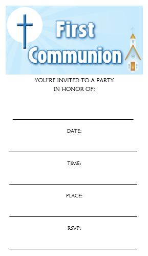 12pack First Communion Invitation Cards with Envelopes