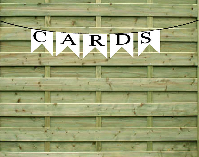 Cards Paper Garland Bunting Party Decoration Banner