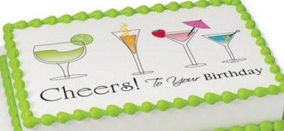 Birthday Cheers Edible Cake Decoration Topper Image