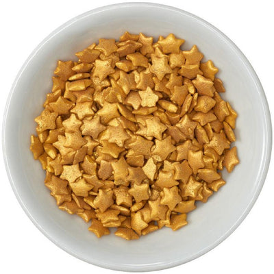 Gold Star Edible Sequin Confetti Sprinkles Quins for Cakes and Cupcakes 4 oz