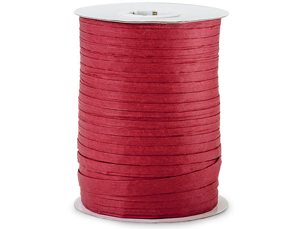 Paper Deep Red Gift Wrap Packaging Raffia Ribbon with Gift Tags
