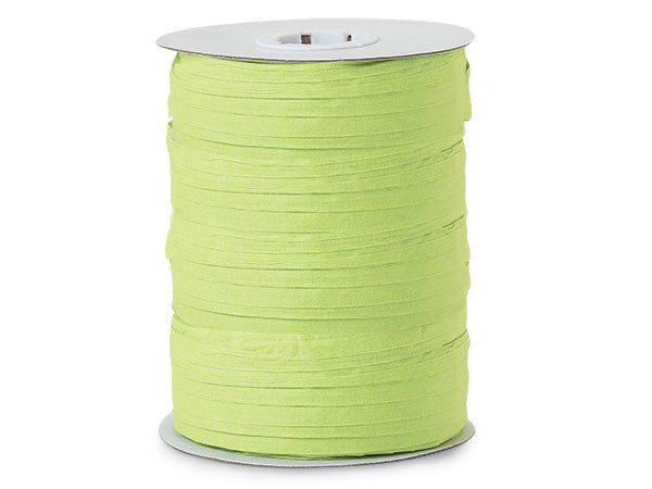 Paper Lime Green Gift Wrap Packaging Raffia Ribbon with Gift Tags