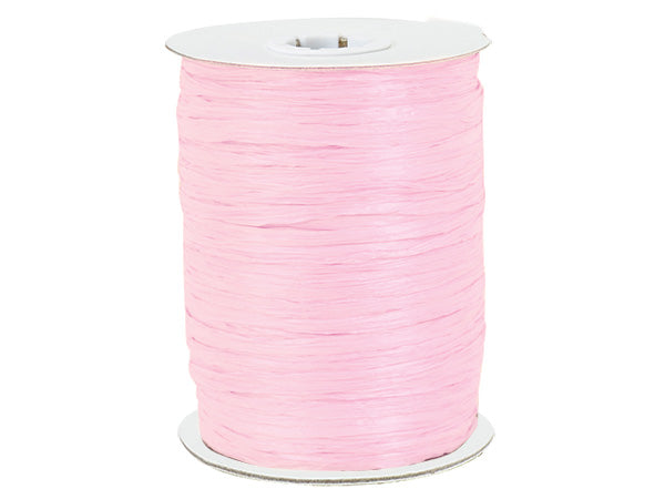 Paper Pink Gift Wrap Packaging Raffia Ribbon with Gift Tags