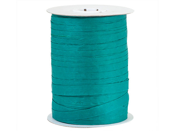 Paper Teal Gift Wrap Packaging Raffia Ribbon with Gift Tags