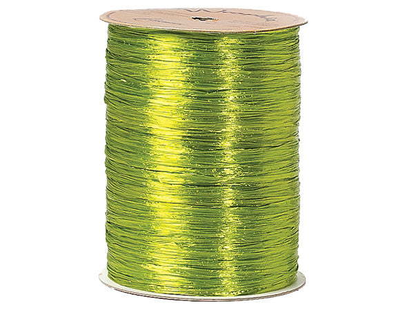 Pearlized Chartreuse Gift Wrap Packaging Raffia Ribbon with Gift Tags