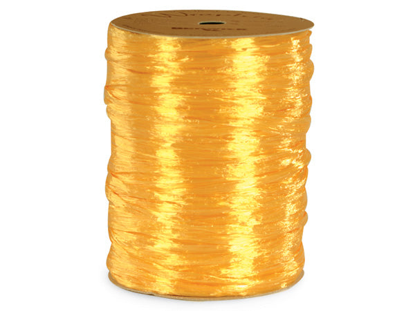 Pearlized Daffodil Gift Wrap Packaging Raffia Ribbon with Gift Tags