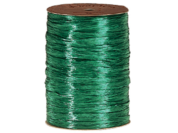 Pearlized Emerald Gift Wrap Packaging Raffia Ribbon with Gift Tags