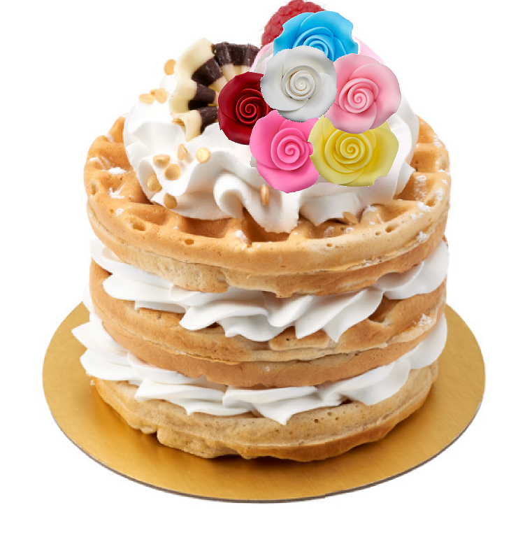 Multi Color Edible Sugar  Roses Cake-Cupcake Decorations -6ct