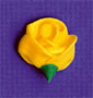 Yellow Half Roses 7-8" Royal Icing Cake-Cupcake Decorations 12 Ct