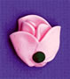 Pink Half Roses 1-1-4" Royal Icing Cake-Cupcake Decorations 12 Ct
