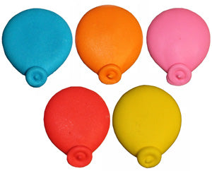 Large Balloons Hot Colors Asst. Royal Icing Cake-Cupcake Decorations 12 Ct
